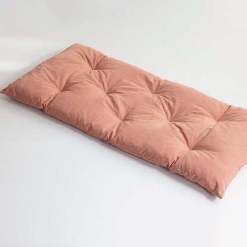 linge de maison couleur corail Long coussin de sol uni