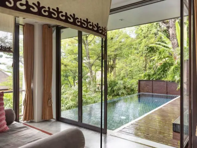 logement exceptionnel villa luxe zen thailande chambre avec vue sur la piscine