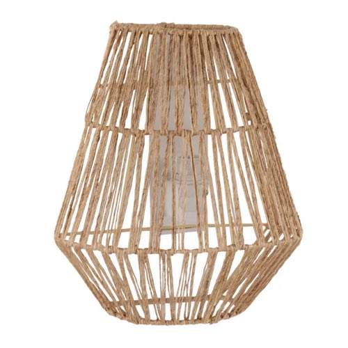 luminaire rotin pas cher tendance Applique en jute et métal marron