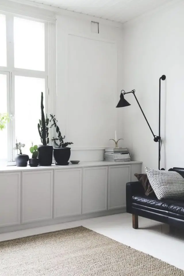 meuble besta ikea hack relooking idee peinture grise simple à faire bricolage enfilade salon séjour récup'