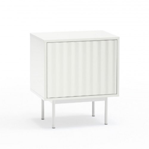 meuble chambre adulte minimaliste chic et moderne Table de chevet 1 porte 2 tiroirs en bois