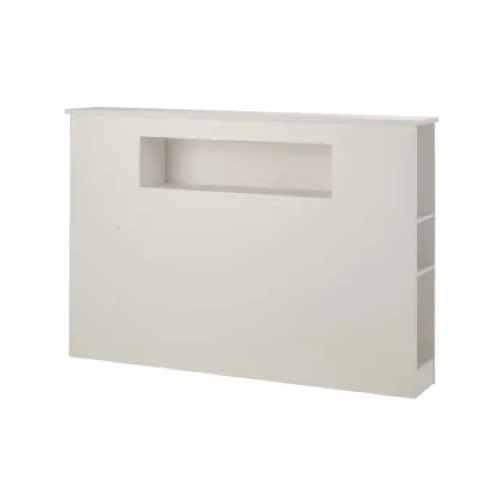 meuble chambre adulte minimaliste pas cher Tête de lit blanche 140 avec rangements