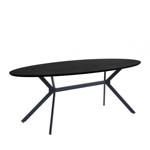 mobilier salle a manger moderne design Table à manger en bois et métal 220x100cm