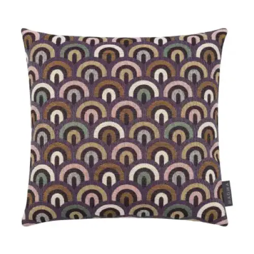 objet art deco maisons du monde Housses de coussin jacquard motif art déco coloré 40x40 - Lot de 2