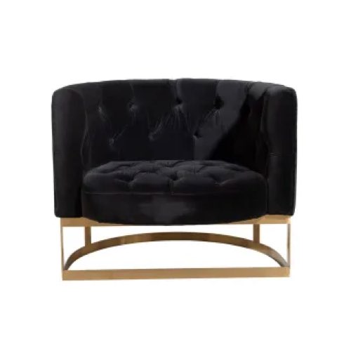 objet art deco maisons du monde Fauteuil art déco en velours noir chic