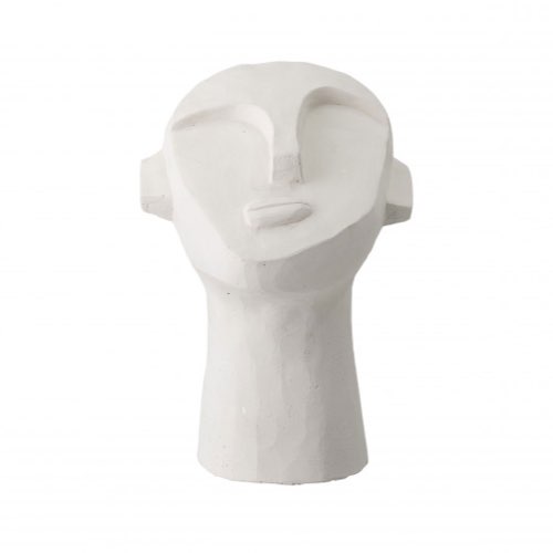 objet decoratif a poser sur buffet style slow Statuette en ciment visage abstrait