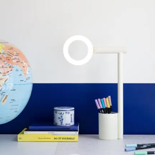 ou acheter lampe de bureau pas cher Lampe de bureau Designerbox Ora, tête ringlight nomade, lumière réglable