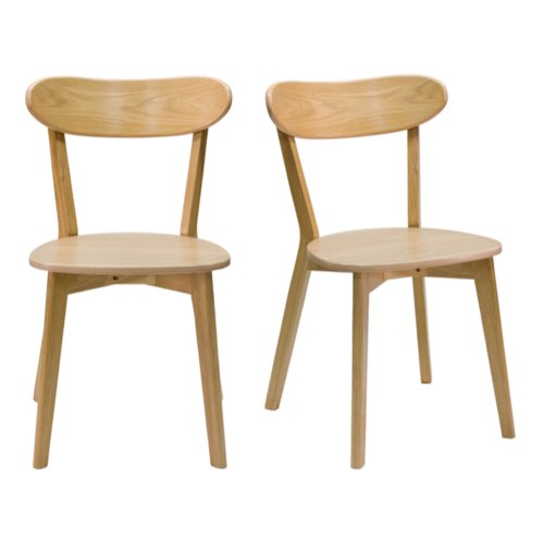ou trouver chaises petite table gain de place Chaises vintage bois clair chêne (lot de 2)