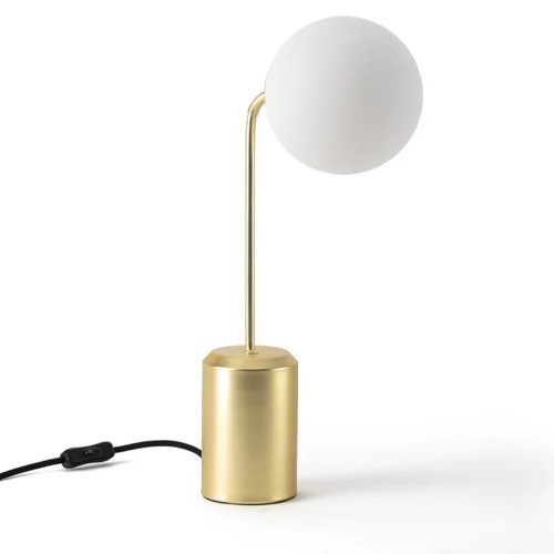 ou trouver lampe de bureau design chic Lampe à poser laiton et verre opaline