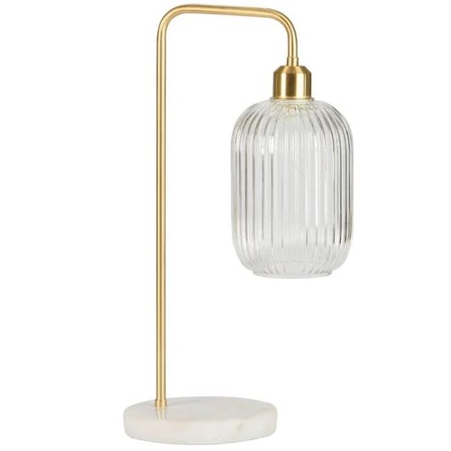 ou trouver lampe de bureau design chic Lampe à poser métal doré marbre et verre