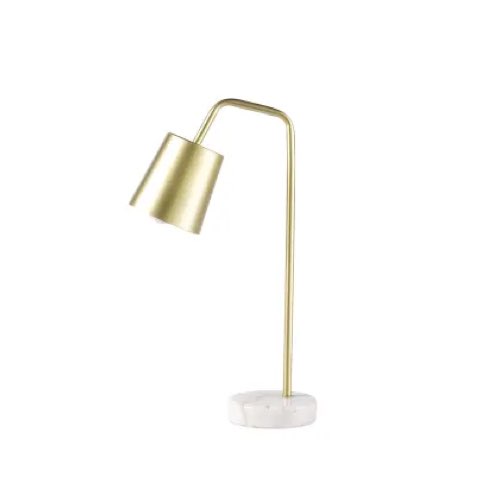 ou trouver lampe de bureau pas cher Lampe de bureau en métal doré et marbre blanc