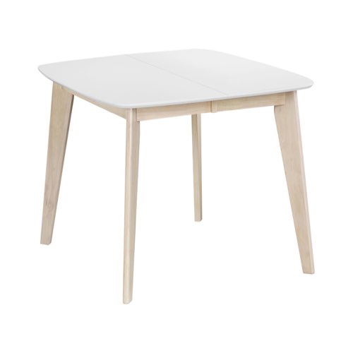 ou trouver petite table repas 2 personnes Table à manger extensible scandinave carrée blanche et bois L90-130 cm