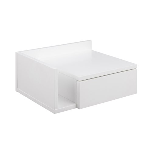 ou trouver table de nuit murale chambre adulte Table de chevet murale blanche avec tiroir L40 cm pas cher