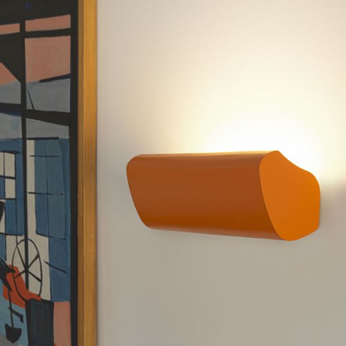 salle a manger color bloc design Applique Radieuse by Le Corbusier métal orange / Réédition 1949