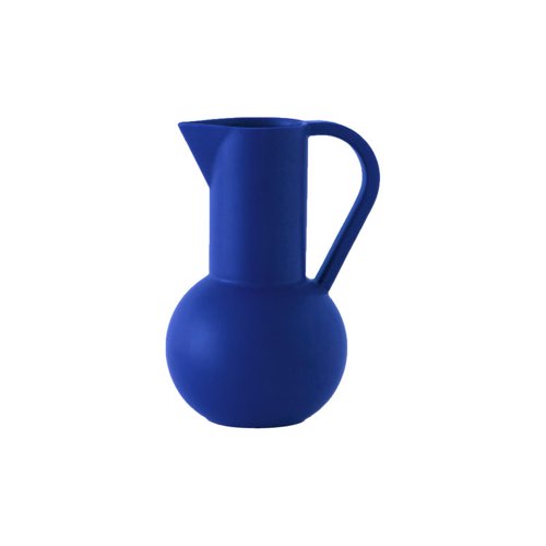 salle a manger color bloc design Carafe Strøm Small céramique bleu