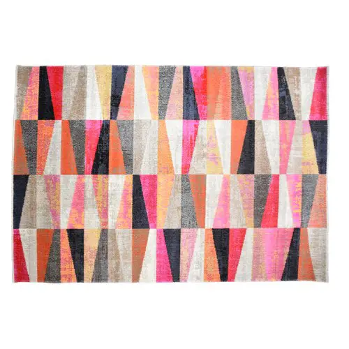 salle a manger color bloc miliboo Tapis intérieur extérieur à motif graphique multicolore 150 x 220