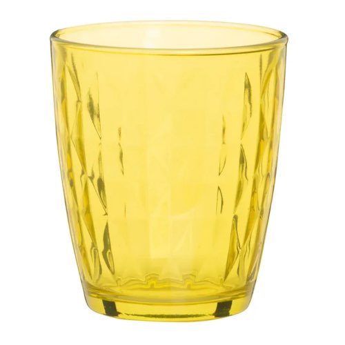 soldes deco table verre colore tendance Gobelet en verre teinté jaune - Lot de 6