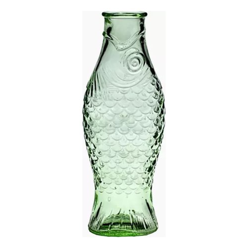 soldes deco table verre colore tendance Carafe en verre transparent vert 1L serax