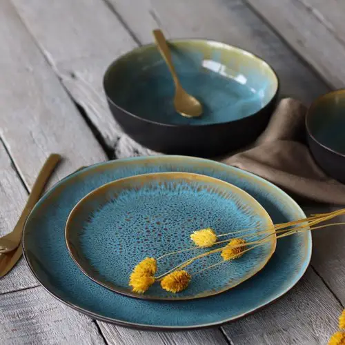 soldes vaisselle chic et tendance Lot de 6 assiettes à dessert MOLATA