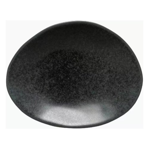 soldes vaisselle chic et tendance Assiette ovale noire 16 cm