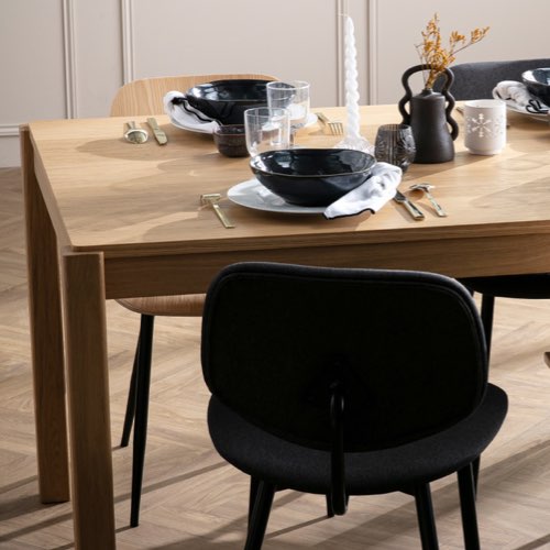 table salle a manger moderne pas cher Table à manger rectangulaire scandinave bois chêne L200 cm