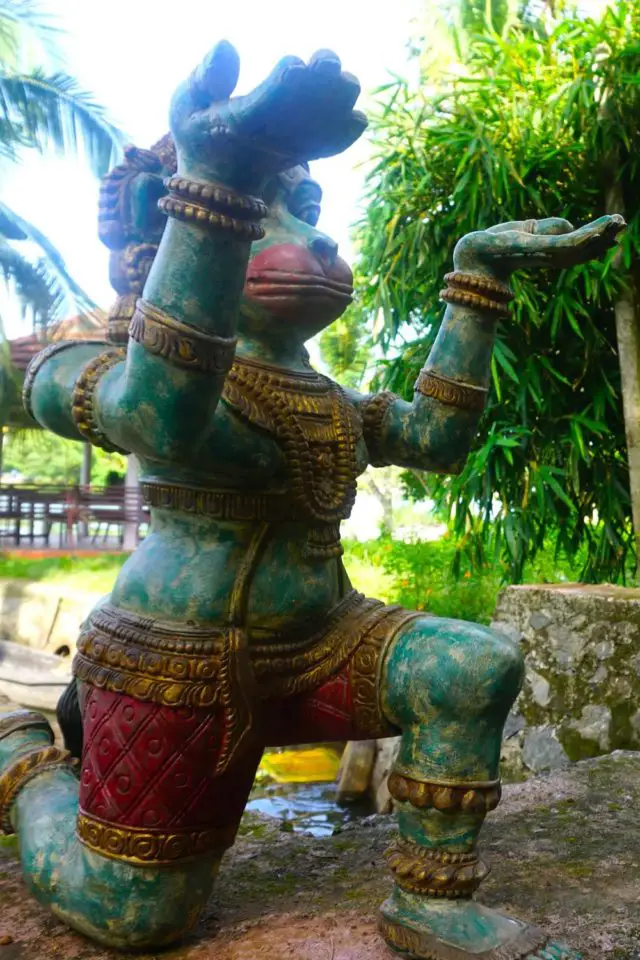 voyage alleppey inde du sud villa exceptionnelle statuette décorative Hanuman hindouisme