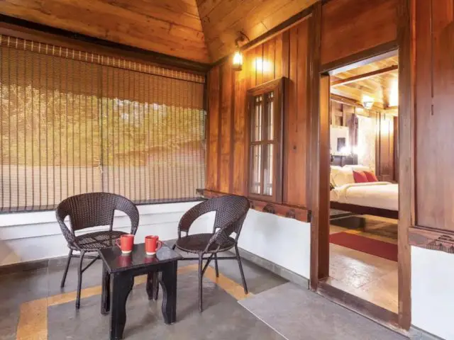 voyage inde kerala hebergement luxe terrasse de chambre à coucher patio loggia