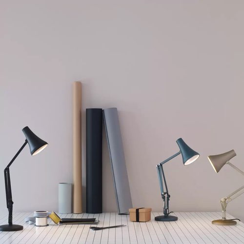 accessoire bureau design et pratique Lampe de bureau en aluminium noir 90