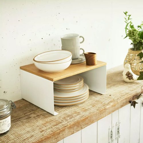 accessoire deco cuisine slow design Support de cuisine empilable avec dessus en bois