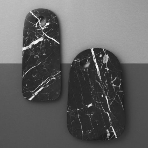 accessoire deco design cuisine Planche à découper Pebble Small pierre noir / Plateau fromages marbre