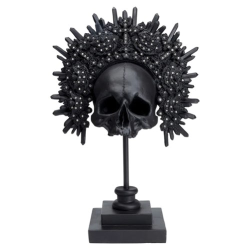 accessoire decoration rock pas cher Déco crâne couronne noir Kare Design
