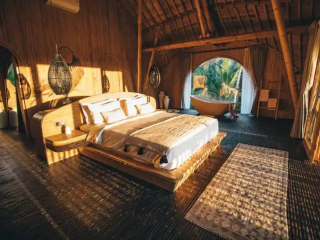 bungalow insolite voyage bali indonesie chambre à coucher de luxe authentique
