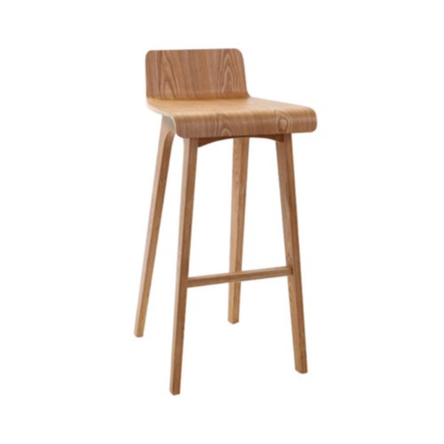 chaises tabourets de cuisine pas cher moderne Chaise de bar scandinave en bois clair H75 cm