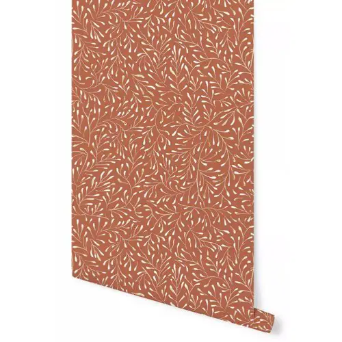 chambre deco design couleur terracotta Papier peint Spring terracotta 10 m