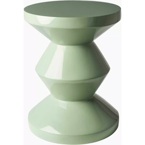 chambre deco design couleur vert sauge Tabouret vert pastel laqué