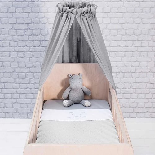deco chambre enfant cocon ciel de lit Ciel de lit gris (155 cm) gris clair