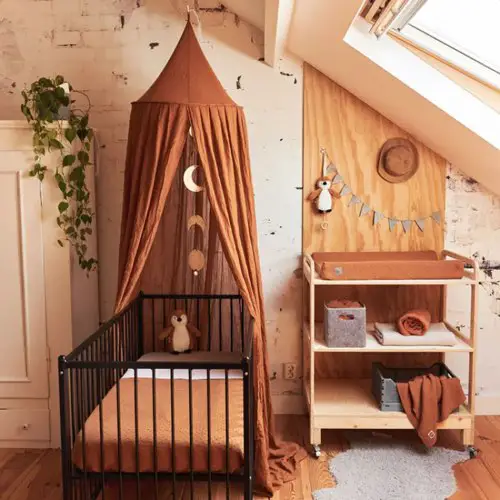 deco chambre enfant cocon ciel de lit Ciel de lit caramel (245 cm)