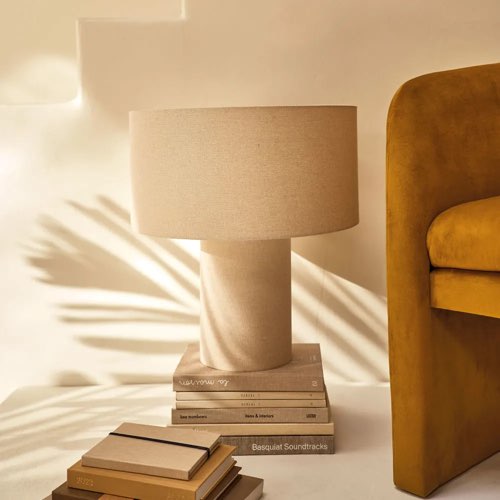 deco et meuble couleur ecru moderne Lampe beige et écrue