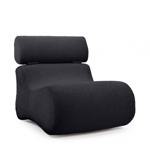 deco et petit meuble noir design Fauteuil design en bouclette