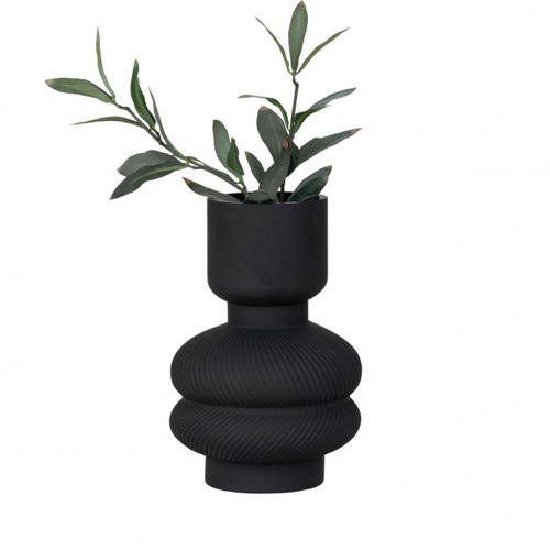 deco et petit meuble noir design Vase en verre H22cm