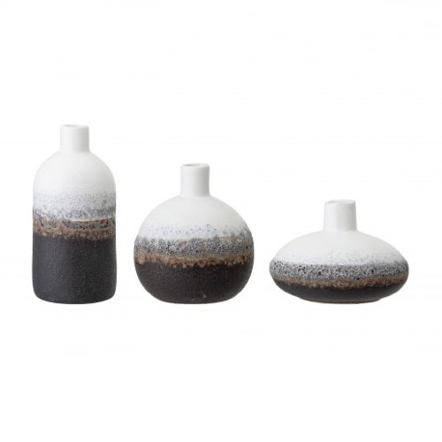 deco rebord de fenetre objet decoratif moderne Lot de 3 vases en grès céramique multicolore