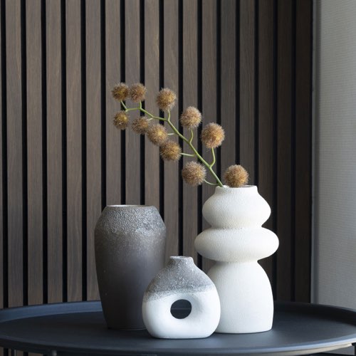 deco rebord de fenetre objet decoratif moderne Vase de forme organique en grès H26,5cm
