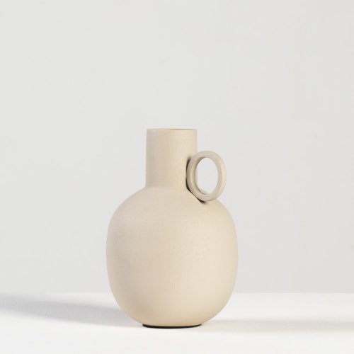 deco rebord de fenetre objet decoratif moderne Vase décoratif finition poudrée ø13cm beige