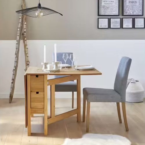 essentiel meuble etudiant pas cher Table pliante en bois