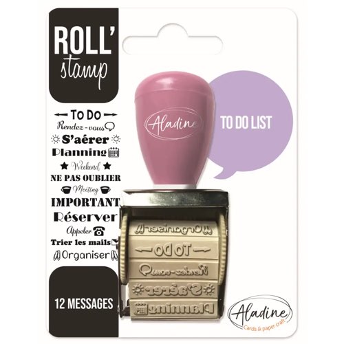 fourniture journal creatif pas cher Roll' stamp tampon à molette To do list