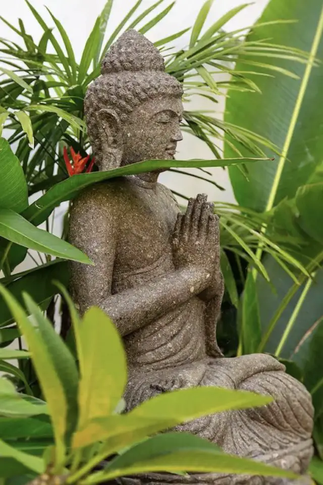 inspiration deco sri lanka voyage statuette de bouddha végétation tropicale jardin zen