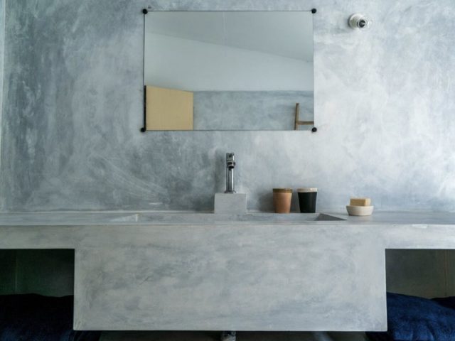 location villa sri lanka vacances authentiques salle de bain décoration béton ciré chic minimaliste