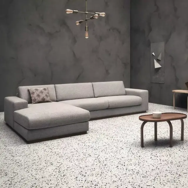 meuble design minimaliste salon Canapé 3 places gris clair