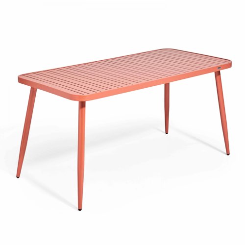 meuble jardin couleur terracotta maisons du monde Table de jardin en aluminium terracotta