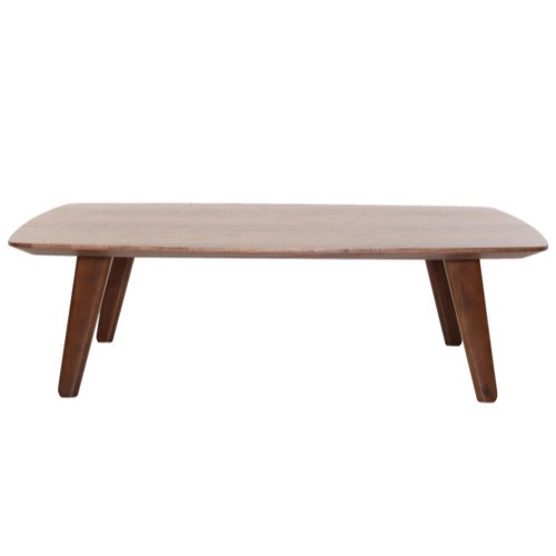 meuble salon style vintage mid century modern Table basse rectangulaire vintage bois foncé noyer L120cm